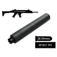Глушник розбірний AFTactical S39SC калібр .38 (9мм), різьба 18x1 R для CZ Scorpion EVO