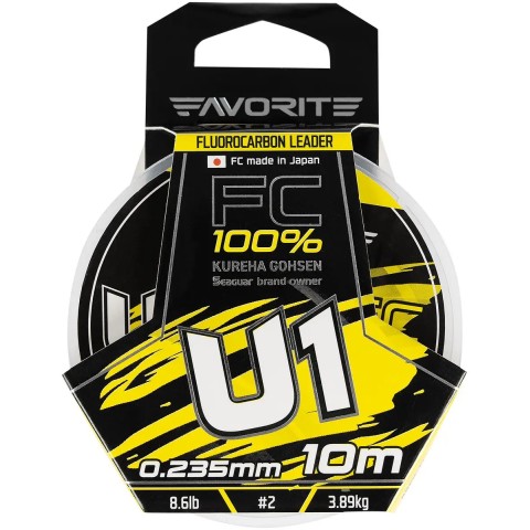 Флюорокарбон Favorite U1 FC 10m #2.0/0.235mm 8.6lb/3.89kg