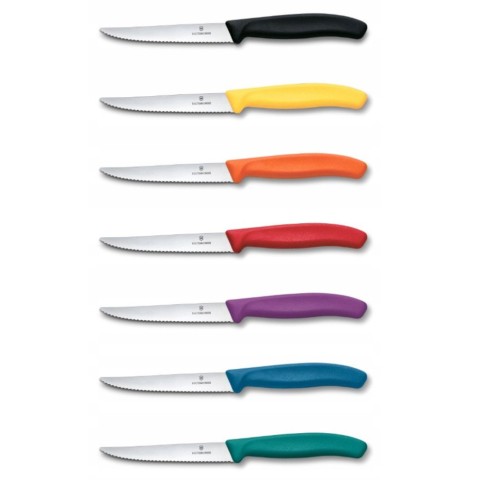 Ніж для стейка та піци Victorinox Swiss Classic 11см хвил жовт 6.7238.C1