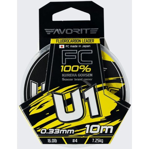Флюорокарбон Favorite U1 FC 10m #4.0/0.33mm 16.0lb/7.25kg