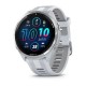 Смарт-часы Garmin Forerunner 965 с титановым безелем, белым корпусом и белым/серым силиконовым ремешком