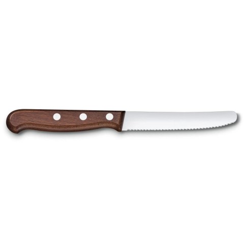 Кухонний ніж Victorinox Wood Tomato and Table лезо 11см хвил. з дерев. ручкою у подар.упак.