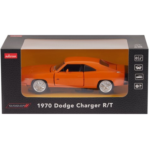 Машинка Rastar 1970 Dodge Charger R/T 1:36 Помаранчевий