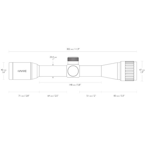 Прицел Hawke Vantage 4х32 сетка Mil Dot, 1