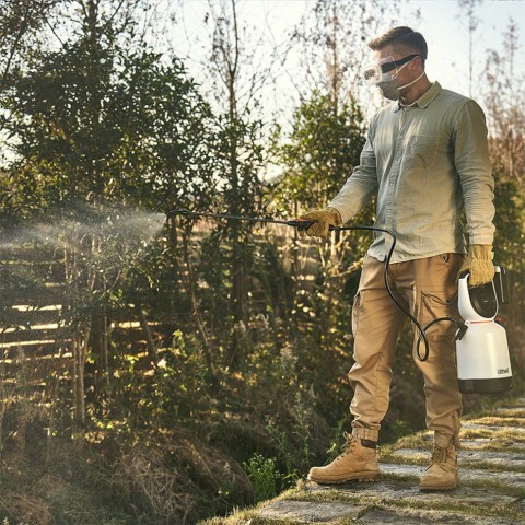 Акумуляторний обприскувач садовий Litheli, живлення від павербанку (УМБ Litheli Power Bank 10000 mAh, 45 W, 2А в комплекті)