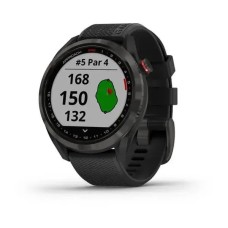 Смарт-часы Garmin Approach S42 темно-серые с черным ремешком