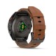 Смарт-часы Garmin fenix 8 Pro AMOLED (47 мм) Sapphire карбоново-серый DLC титан с каштановым кожаным ремешком