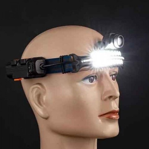 Ліхтар налобний акумуляторний BL-W690-LTS+SMD (біле/червоне світло) з датчиком
