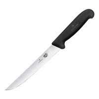 Кухонний ніж Victorinox Fibrox Carving лезо 18см вузьке з чорн. ручкою (блістер)