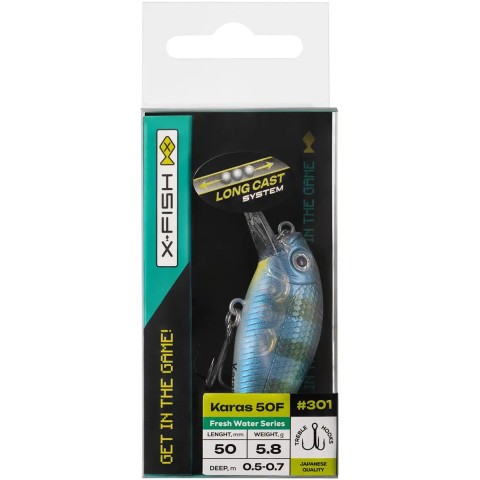 Воблер X-Fish Karas 50F 50mm 5.8g #301 (0.5-0.7m)