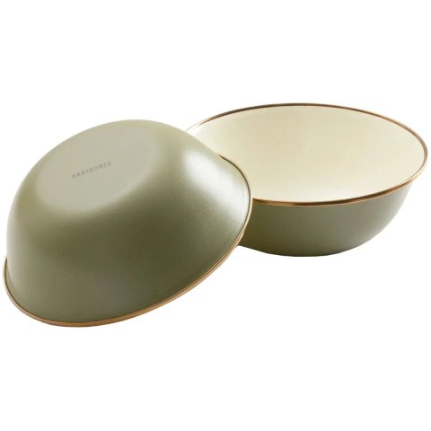 Набор Barebones Enamel 2-Tone Bowl Set з двох мисок olive drab