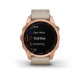Смарт-часы Garmin fenix 7S Sapphire Solar розово-золотистые титановые с кожаным ремешком цвета известняка