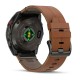 Смарт-часы Garmin fenix 8 Pro AMOLED (51 мм) Sapphire карбоново-серый DLC титан с каштановым кожаным ремешком
