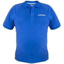 Тенниска поло Shimano Short Sleeve Polo Blue M