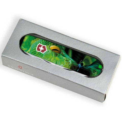 Ніж Victorinox Huntsman Zodiac 91мм,15функ ,Зелена дерев'яна змія