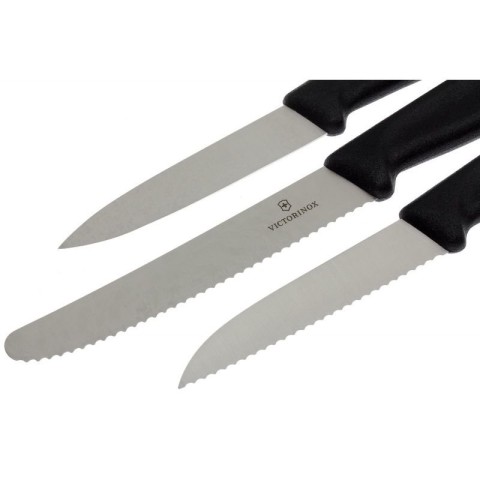 Набір кухонний Victorinox SwissClassic Paring Set 3 ножа з чорн. ручкою (8,8,11см) у подар.упак.