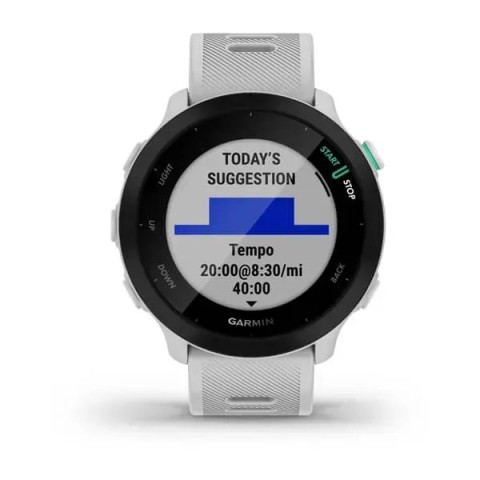 Смарт-годинник Garmin Forerunner 55 з білим ремінцем