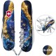 Складаний ніж Victorinox HUNTSMAN DESIGN Золотисто-блакитний кристал