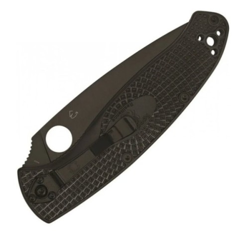Ніж Spyderco Resilience Black Blade FRN, полусеррейтор