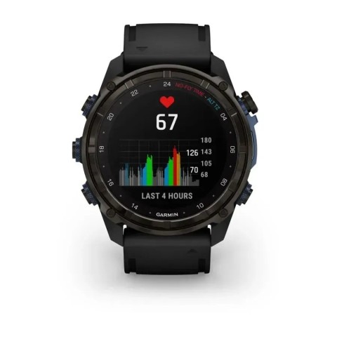 Смарт-часы Garmin Descent Mk3i (51 мм) карбоново-серые DLC титановые с черным силиконовым ремешком и Descent T2 Transceiver