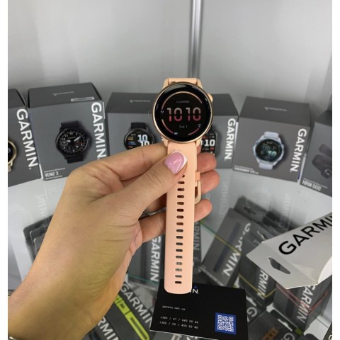 Фітнес годинник Garmin Vivoactive 6 Metallic Pink Dawn із силіконовим ремінцем 010-02985-03