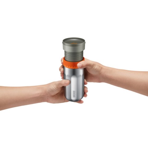 Портативна еспресо-кавоварка Wacaco Nanopresso сіра, механічна, для меленої кави