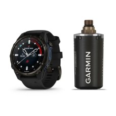 Смарт-годинник Garmin Descent Mk3i (43 мм) карбоново-сірий DLC титановий з чорним силіконовим ремінцем і Descent T2 Transceiver