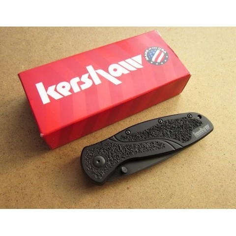 Ніж KAI Kershaw Black Blur (Sandvik 14C28N, чорне покриття, підпружинений)