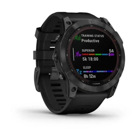 Смарт-часы Garmin fenix 7X Solar сланцево-серые с черным ремешком