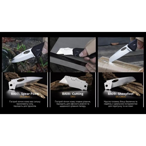 Ніж складаний Roxon S502U, чорний