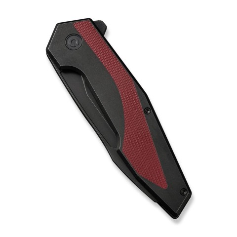 Ніж складаний туристичний Civivi Hypersonic, (9.4 см) 14C28N / Steel & G10 чорно-бордовий