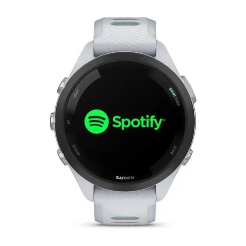 Смарт-часы Garmin Forerunner 265s с черным безелем, белым корпусом и бело-неотропик силиконовым ремешком