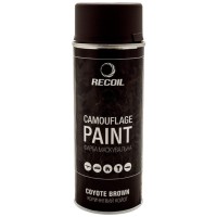 Фарба маскувальна аерозольна RecOil. Колір - коричневий койот. Об’єм - 400 мл