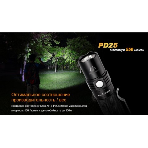 Ліхтар ручний Fenix PD25+16340 USB