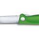 Кухонний ніж Victorinox SwissClassic Foldable Paring лезо 11см хвил. з зел. ручкою (блістер)