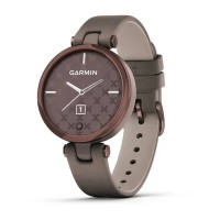 Смарт-часы Garmin Lily Classic с темно-бронзовым безелем, корпусом Paloma и итальянским кожаным ремешком