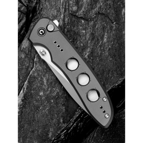 Ніж складаний туристичний Civivi Hyperpulse, (8.9 см) 14C28N / Aluminum сірий