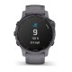 Смарт-часы Garmin fenix 6S Pro Solar Edition аметистово-стальные с серым замшевым ремешком