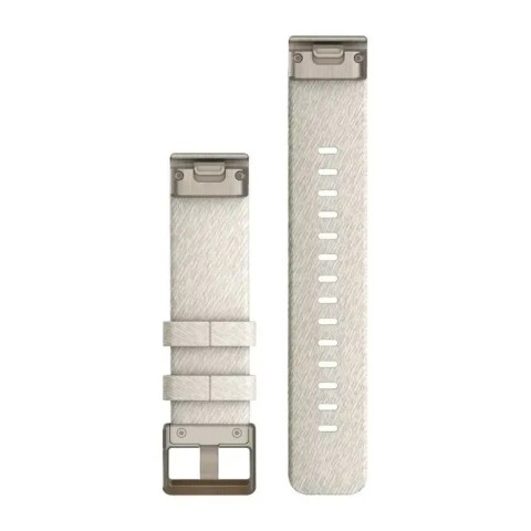 Ремінці для годинника Garmin QuickFit 20 нейлонові кремові зі світло-золотистою фурнітурою