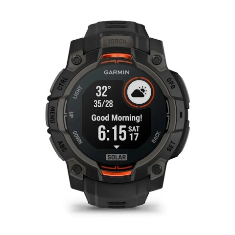 Смарт-годинник Garmin Instinct 3 (45 мм) Solar чорний