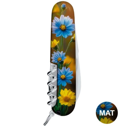 Ніж Victorinox Spartan Ukraine 91мм,13функ ,Золота пташка