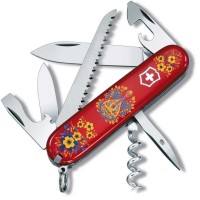 Ніж Victorinox Camper Ukraine 91мм,13функ,черв ,Українські мотиви