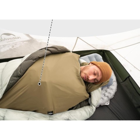 Підкладка для спального мішка Naturehike CNH22SD016, нейлон, коричнева