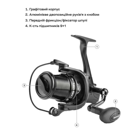Котушка Brain Distanza 6000S 9+1BB 4.7:1