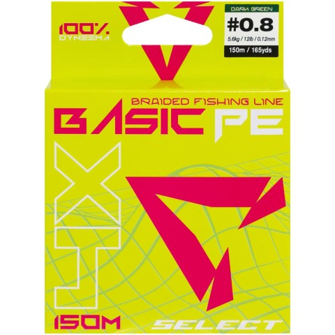 Шнур Select Basic PE Green 150m #0.8/0.12mm 12lb/5.6kg