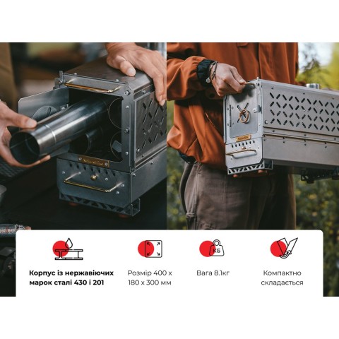 Кемпінгова піч твердопаливна  Naturehike CNK2300CW021