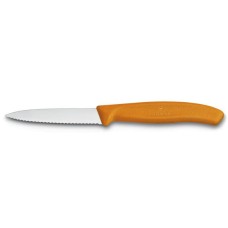 Нож кухонный Victorinox SwissClassic, 8 см, серрейтор, оранжевый