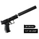 Пістолетний глушник AFTactical S34 , .38 (9мм), 1/2x28 UNEF