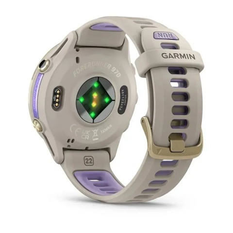 Смарт-годинник Garmin Forerunner 970 золотистий титан французький сірий/індиго