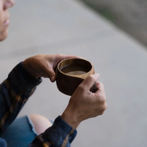 Кружка Barebones Kuksa 8oz 240 мл, з натурального дерева акації коричневый